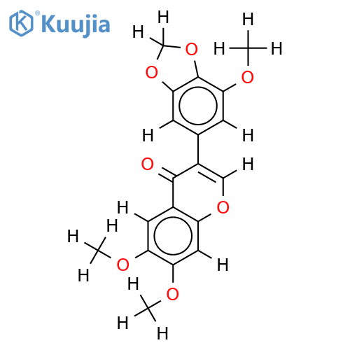 3',6,7-Tri-Me,4',5'-methylenedioxy ether-3',4',5',6,7-Pentahydroxyisoflavone structure