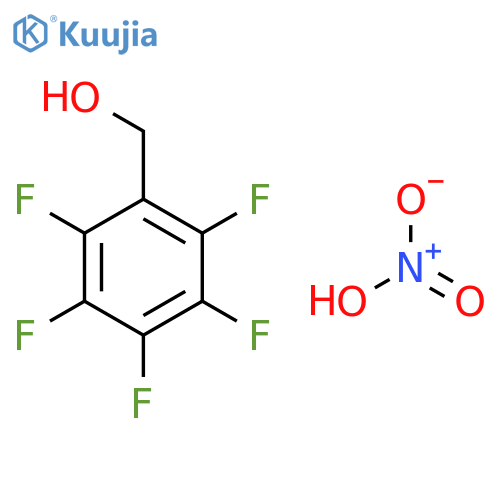 Benzenemethanol, 2,3,4,5,6-pentafluoro-, nitrate structure
