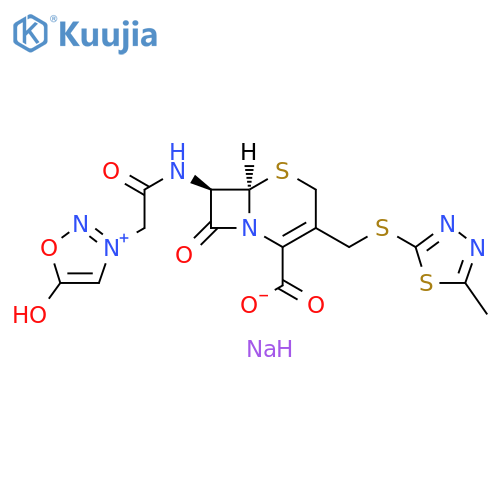 1,2,3-Oxadiazolium,3-[2-[[(6R,7R)-2-carboxy-3-[[(5-methyl-1,3,4-thiadiazol-2-yl)thio]methyl]-8-oxo-5-thia-1-azabicyclo[4.2.0]oct-2-en-7-yl]amino]-2-oxoethyl]-5-hydroxy-,inner salt, sodium salt (1:1) structure