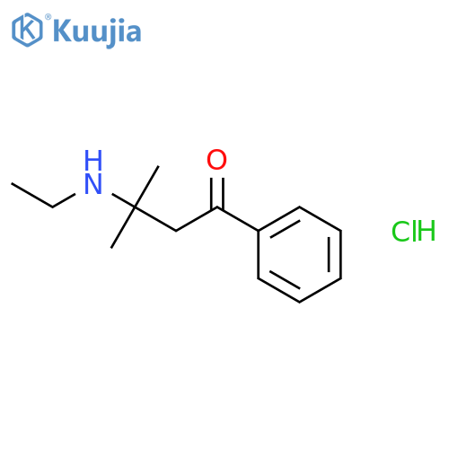 1-Propanone,2-[(ethylamino)methyl]-2-methyl-1-phenyl-, hydrochloride (1:1) structure
