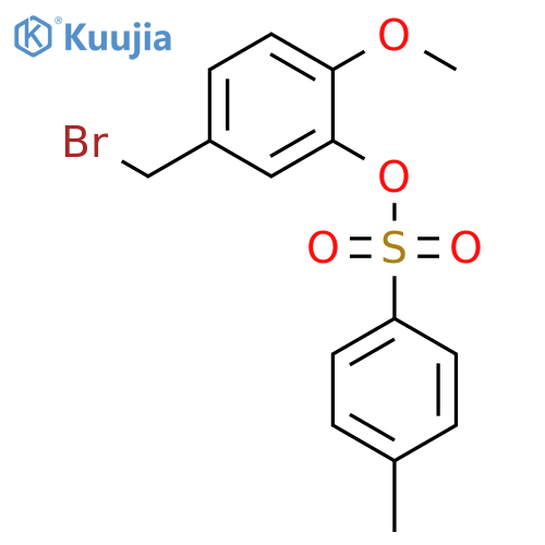 Phenol, 5-(bromomethyl)-2-methoxy-, 1-(4-methylbenzenesulfonate) structure