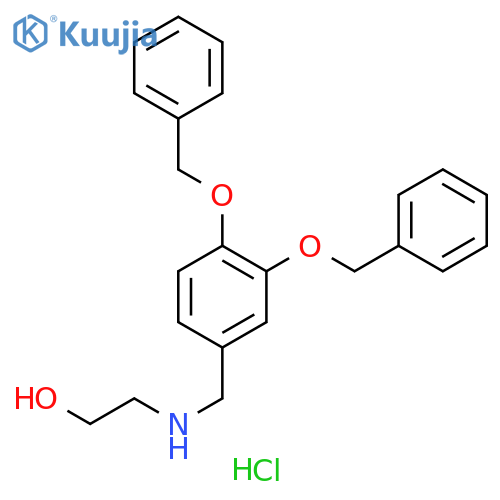 Ethanol, 2-[[[3,4-bis(phenylmethoxy)phenyl]methyl]amino]-, hydrochloride (1:1) structure