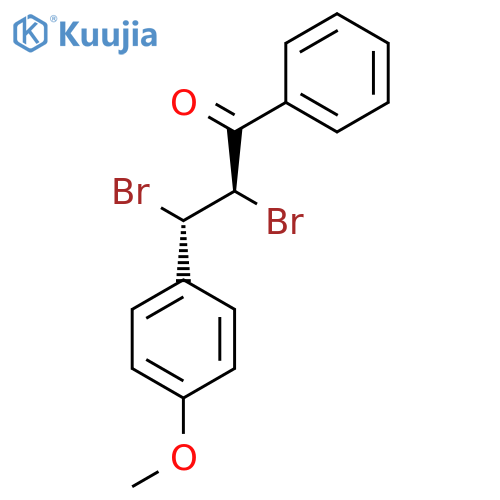 1-Propanone, 2,3-dibromo-3-(4-methoxyphenyl)-1-phenyl-, (2R,3S)-rel- structure