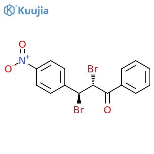1-Propanone, 2,3-dibromo-3-(4-nitrophenyl)-1-phenyl-, (2R,3S)-rel- structure