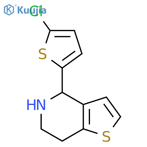 4-(5-chlorothiophen-2-yl)-4H,5H,6H,7H-thieno3,2-cpyridine structure
