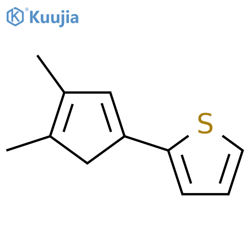 Thiophene, 2-(3,4-dimethyl-1,3-cyclopentadien-1-yl)- structure