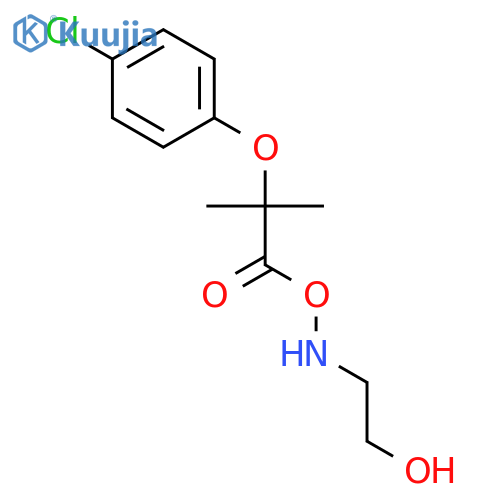alpha-(p-Chlorophenoxy)isobutyric acid, (2-hydroxyethylamino) ester structure