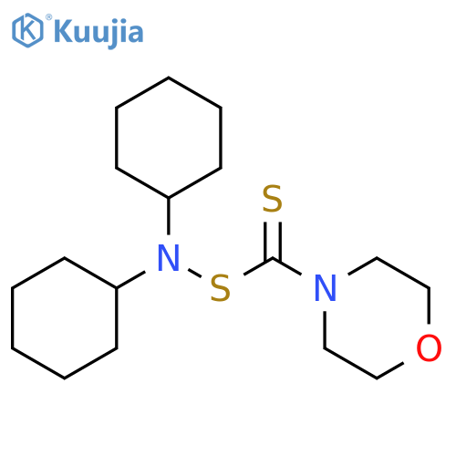 Cyclohexanamine, N-cyclohexyl-N-[(4-morpholinylthioxomethyl)thio]- structure