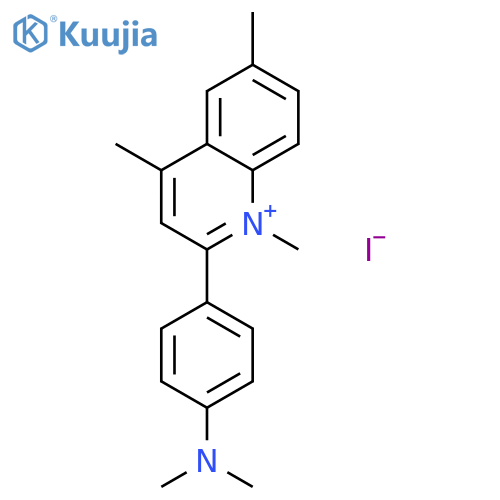 Quinolinium,2-[4-(dimethylamino)phenyl]-1,4,6-trimethyl-, iodide (1:1) structure