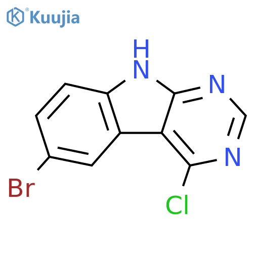 6-bromo-4-chloro-9H-pyrimido4,5-bindole structure