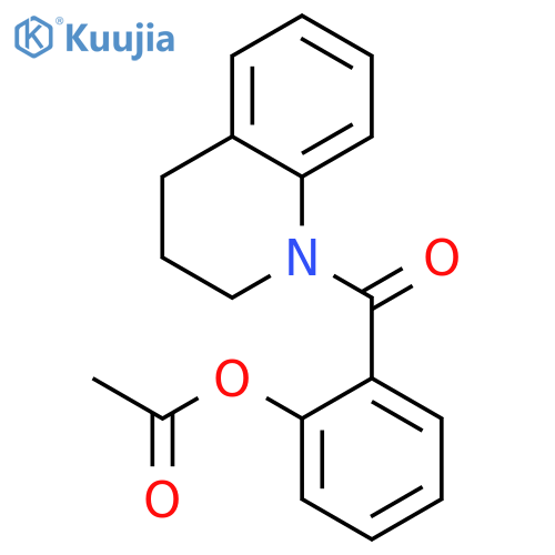 2-(3,4-dihydro-1(2H)-quinolinylcarbonyl)phenyl acetate structure