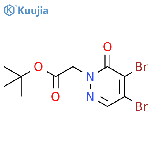 Tert-butyl 2-(4,5-dibromo-6-oxo-1,6-dihydropyridazin-1-yl)acetate structure