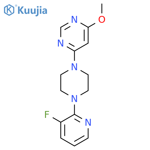 4-[4-(3-Fluoropyridin-2-yl)piperazin-1-yl]-6-methoxypyrimidine structure