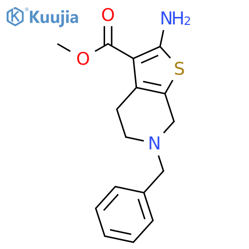 methyl 2-amino-6-benzyl-4H,5H,6H,7H-thieno2,3-cpyridine-3-carboxylate structure