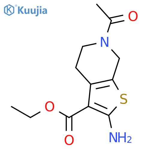 ethyl 6-acetyl-2-amino-4H,5H,6H,7H-thieno2,3-cpyridine-3-carboxylate structure