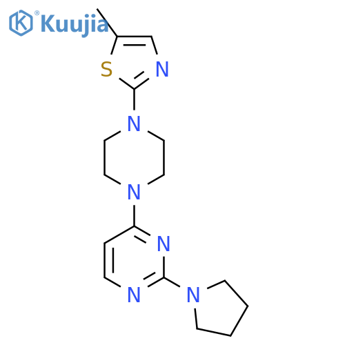4-[4-(5-Methyl-1,3-thiazol-2-yl)piperazin-1-yl]-2-(pyrrolidin-1-yl)pyrimidine structure