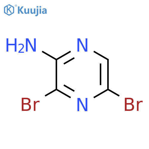 3,5-dibromopyrazin-2-amine structure