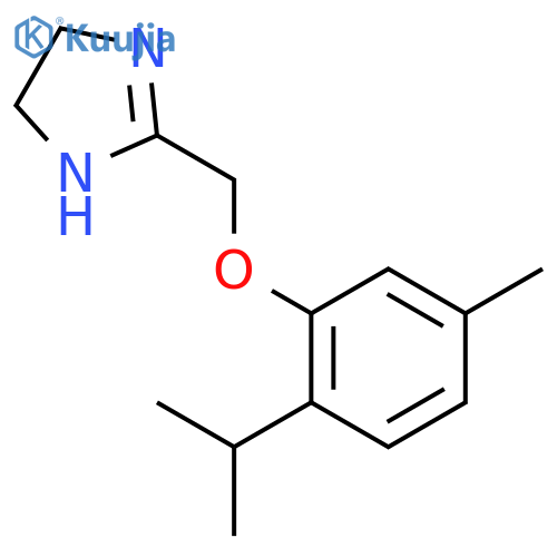 1H-Imidazole,4,5-dihydro-2-[[5-methyl-2-(1-methylethyl)phenoxy]methyl]- structure