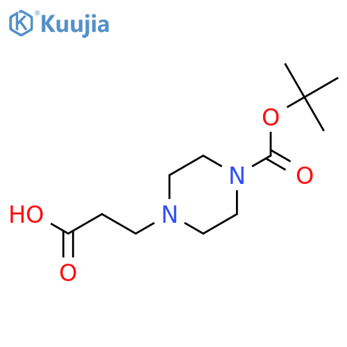 3-4-(tert-Butoxycarbonyl)piperazin-1-ylpropanoic Acid structure