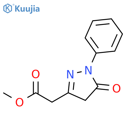 methyl 2-(5-oxo-1-phenyl-4,5-dihydro-1H-pyrazol-3-yl)acetate structure