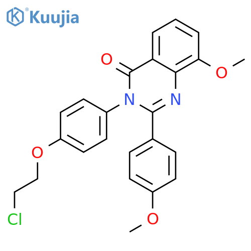 4(3H)-Quinazolinone,3-[4-(2-chloroethoxy)phenyl]-8-methoxy-2-(4-methoxyphenyl)- structure