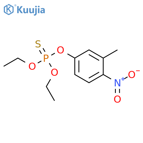 o,o-diethyl o-(4-nitro-m-tolyl) phosphorothioate structure