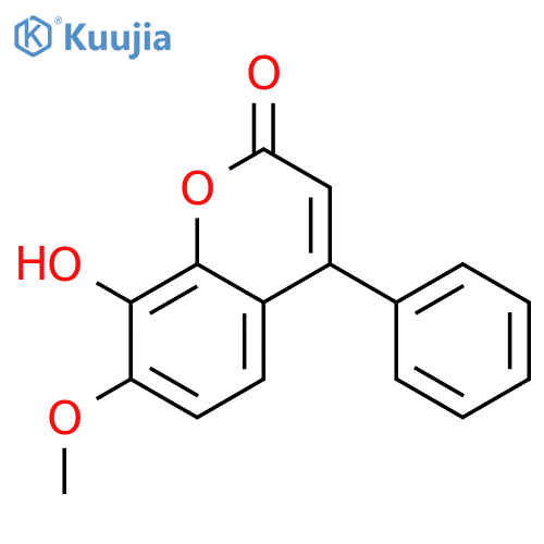 7-methoxy-8-hydroxy-4-phenylcoumarin structure
