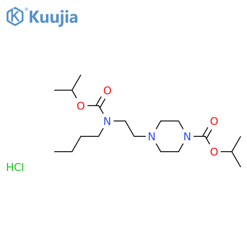 1-Piperazinecarboxylicacid, 4-[2-[butyl[(1-methylethoxy)carbonyl]amino]ethyl]-, 1-methylethyl ester,hydrochloride (1:1) structure