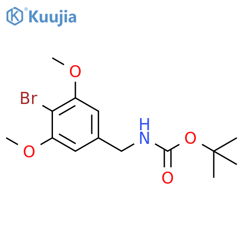 Carbamic acid, N-[(4-bromo-3,5-dimethoxyphenyl)methyl]-, 1,1-dimethylethyl ester structure