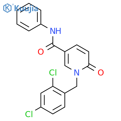1-(2,4-dichlorobenzyl)-6-oxo-N-phenyl-1,6-dihydro-3-pyridinecarboxamide structure