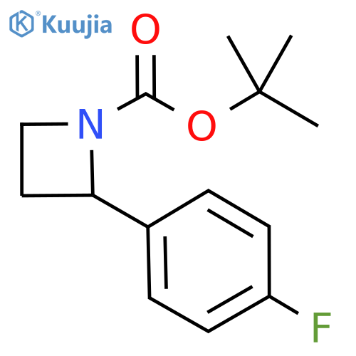 1-Azetidinecarboxylic acid, 2-(4-fluorophenyl)-, 1,1-dimethylethyl ester structure