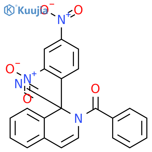 1-Isoquinolinecarbonitrile, 2-benzoyl-1-(2,4-dinitrophenyl)-1,2-dihydro- structure