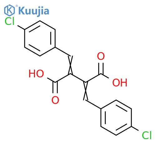 2,3-Bis(Z)-(4-chlorophenyl)methylidenesuccinic acid structure