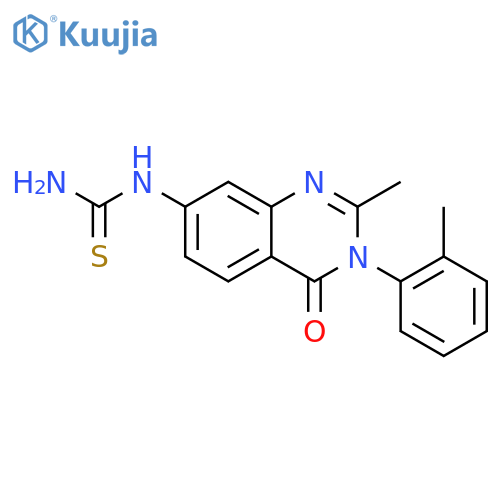 Thiourea,N-[3,4-dihydro-2-methyl-3-(2-methylphenyl)-4-oxo-7-quinazolinyl]- structure