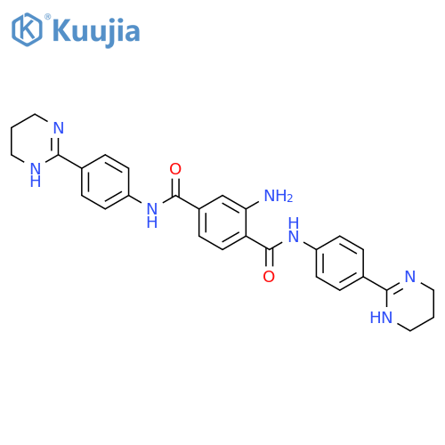1,4-Benzenedicarboxamide,2-amino-N1,N4-bis[4-(1,4,5,6-tetrahydro-2-pyrimidinyl)phenyl]-, hydrochloride(1:2) structure