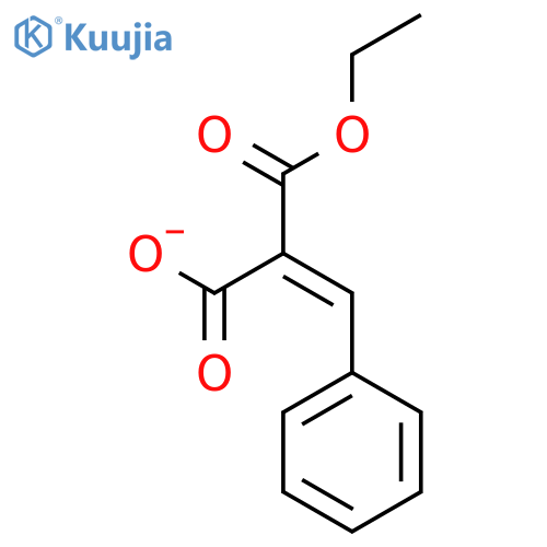 Propanedioic acid, (phenylmethylene)-, monoethyl ester, (E)- structure