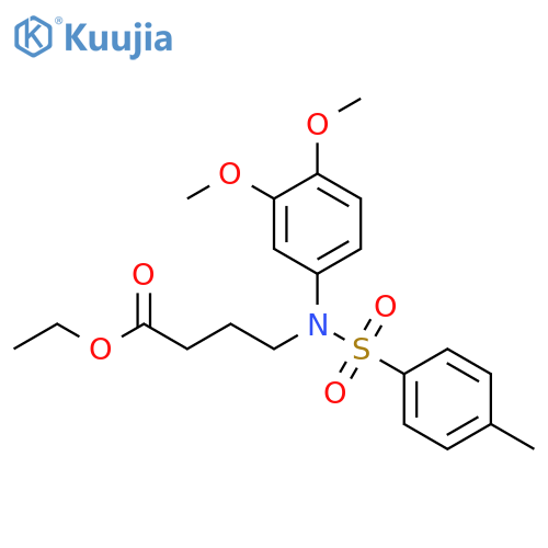 Butanoic acid,4-[(3,4-dimethoxyphenyl)[(4-methylphenyl)sulfonyl]amino]-, ethyl ester structure