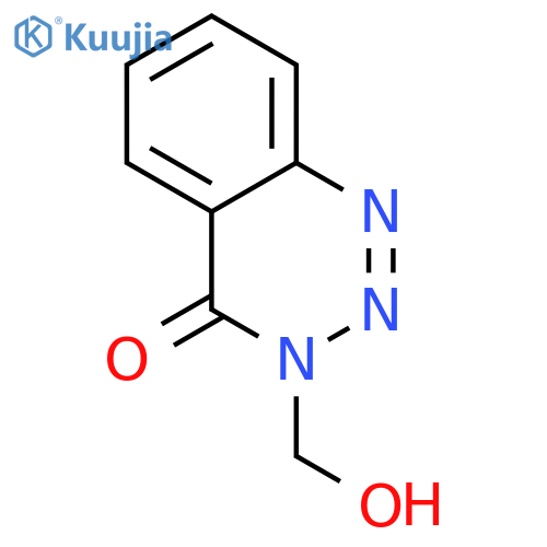 3-(hydroxymethyl)-3,4-dihydro-1,2,3-benzotriazin-4-one structure