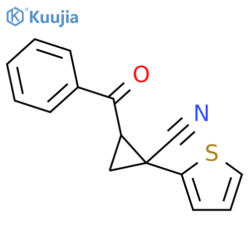 Cyclopropanecarbonitrile, 2-benzoyl-1-(2-thienyl)- structure