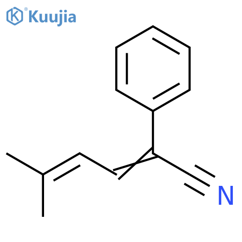 Benzeneacetonitrile, a-(3-methyl-2-butenylidene)- structure