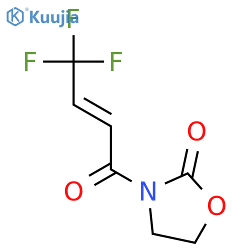 2-Oxazolidinone, 3-[(2E)-4,4,4-trifluoro-1-oxo-2-butenyl]- structure