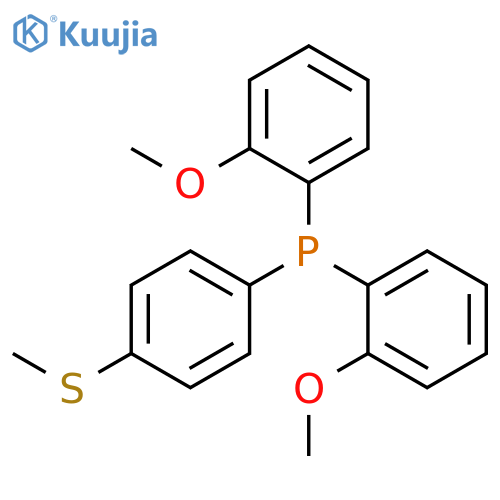 Phosphine, bis(2-methoxyphenyl)[4-(methylthio)phenyl]- structure