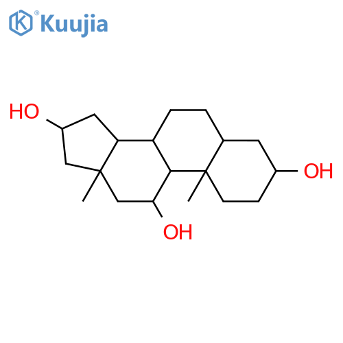 3beta,11alpha,16beta-trihydroxy-5alpha-androstane structure