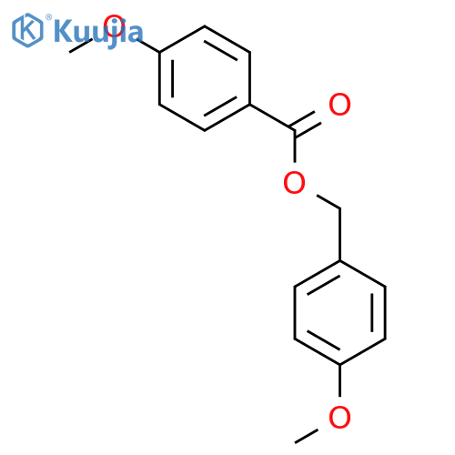 Benzoic acid,4-methoxy-, (4-methoxyphenyl)methyl ester structure