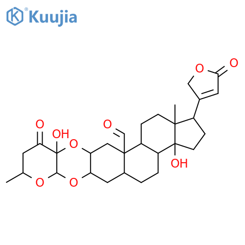 Card-20(22)-enolide,14-hydroxy-19-oxo-2,3-[[(2S,3R,6R)-tetrahydro-3-hydroxy-6-methyl-4-oxo-2H-pyran-3,2-diyl]bis(oxy)]-,(2a,3b,5a)- structure