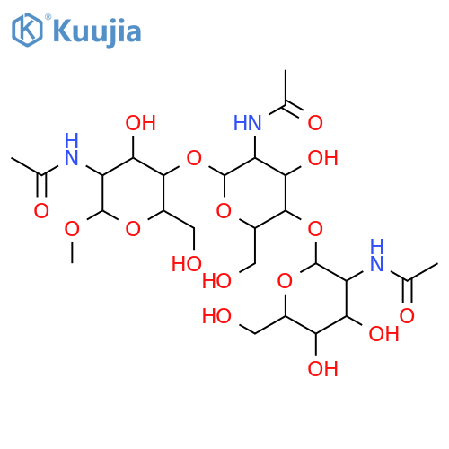 b-D-Glucopyranoside, methylO-2-(acetylamino)-2-deoxy-b-D-glucopyranosyl-(1&reg;4)-O-2-(acetylamino)-2-deoxy-b-D-glucopyranosyl-(1&reg;4)-2-(acetylamino)-2-deoxy- structure