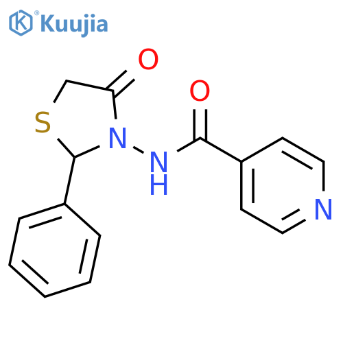 4-Pyridinecarboxamide, N-(4-oxo-2-phenyl-3-thiazolidinyl)- structure