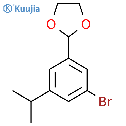 2-(3-Bromo-5-isopropylphenyl)-1,3-dioxolane structure