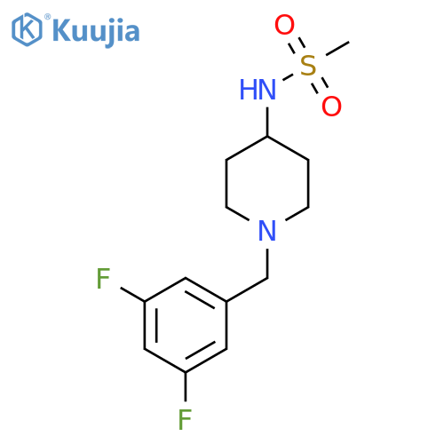 N-{1-[(3,5-difluorophenyl)methyl]piperidin-4-yl}methanesulfonamide structure