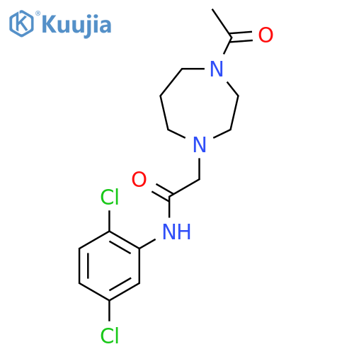 2-(4-acetyl-1,4-diazepan-1-yl)-N-(2,5-dichlorophenyl)acetamide structure